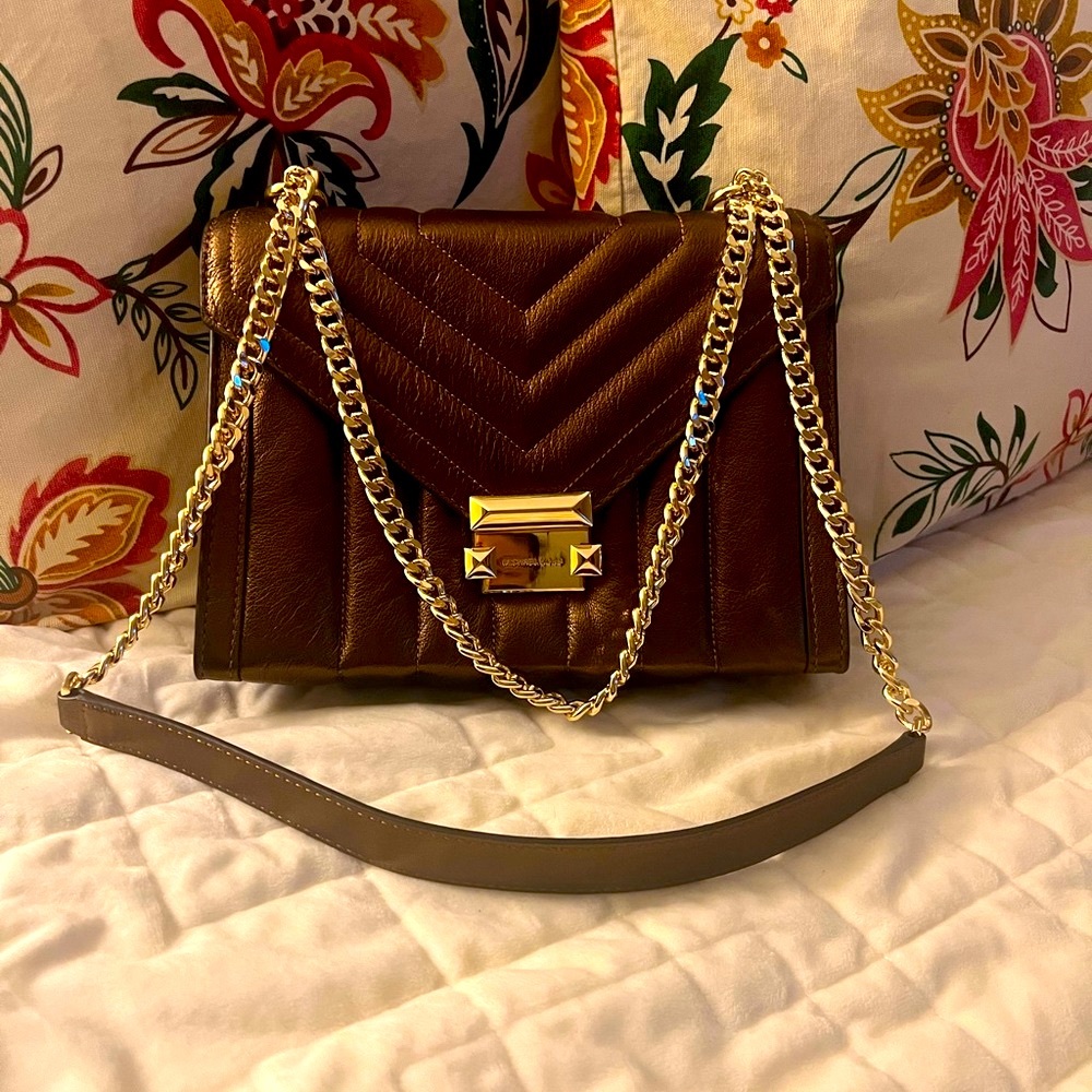 Bronze and gold Michael Kors Whitney bag